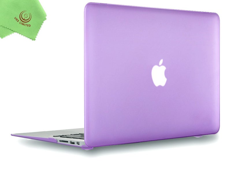 UESWILL Smooth Matte Hard Shell Case Cover Compatible with 2010-2017 Release MacBook Air 13 inch (Model A1466 / A1369) + Microfibre Cleaning Cloth, Purple - Image 1